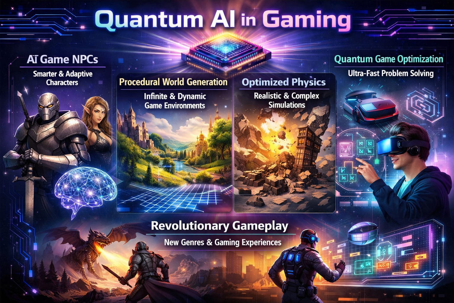 Quantum AI gaming environment